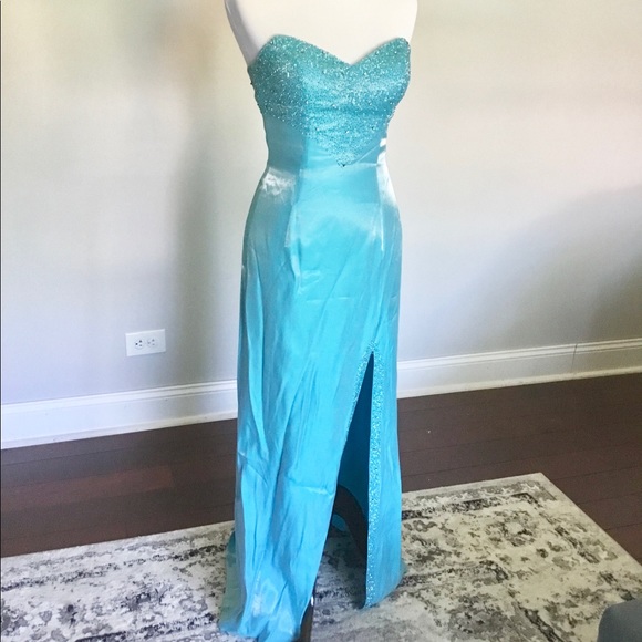 strapless bodycon prom dress